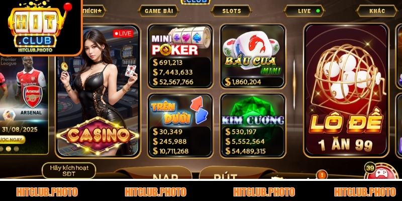 Kho game bài khổng lồ, đa dạng